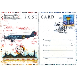 Original Bild vom Künstler Leslie G. Hunt "Postcard JU 52" mit oder ohne Rahmen kaufen