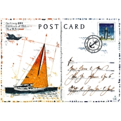 Original Bild vom Künstler Leslie G. Hunt "Postcard Sailing" mit oder ohne Rahmen kaufen