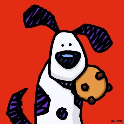 Original Bild "If You Give a Dog a Cookie" von Ed Heck, mit Zertifikat