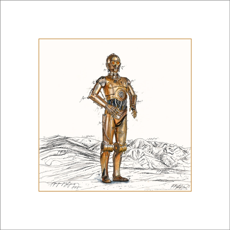 Original-Bild "C 3 PO" von Leslie G. Hunt handsigniert.
