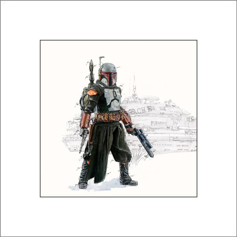 "Boba Fett" aus der Star-Wars Serie von Leslie G. Hunt, ein Original Giclee, limitiert handsigniert und numeriert