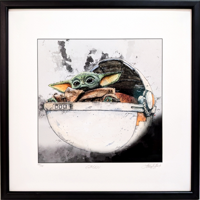 Das Original-Bild 'Grogu' wurde von Leslie G. Hunt entworfen und handsigniert.