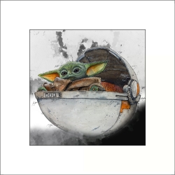 Das Original-Bild 'Grogu' wurde von Leslie G. Hunt entworfen und handsigniert.
