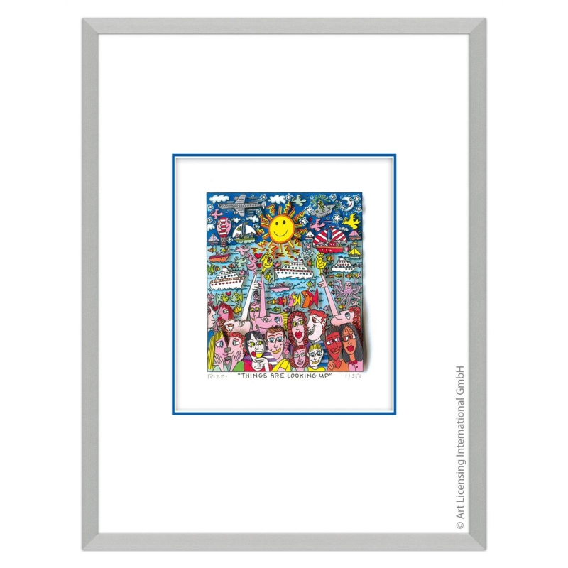 James Rizzi- 3D Original Bild: *  THINS ARE LOOKING UP  *