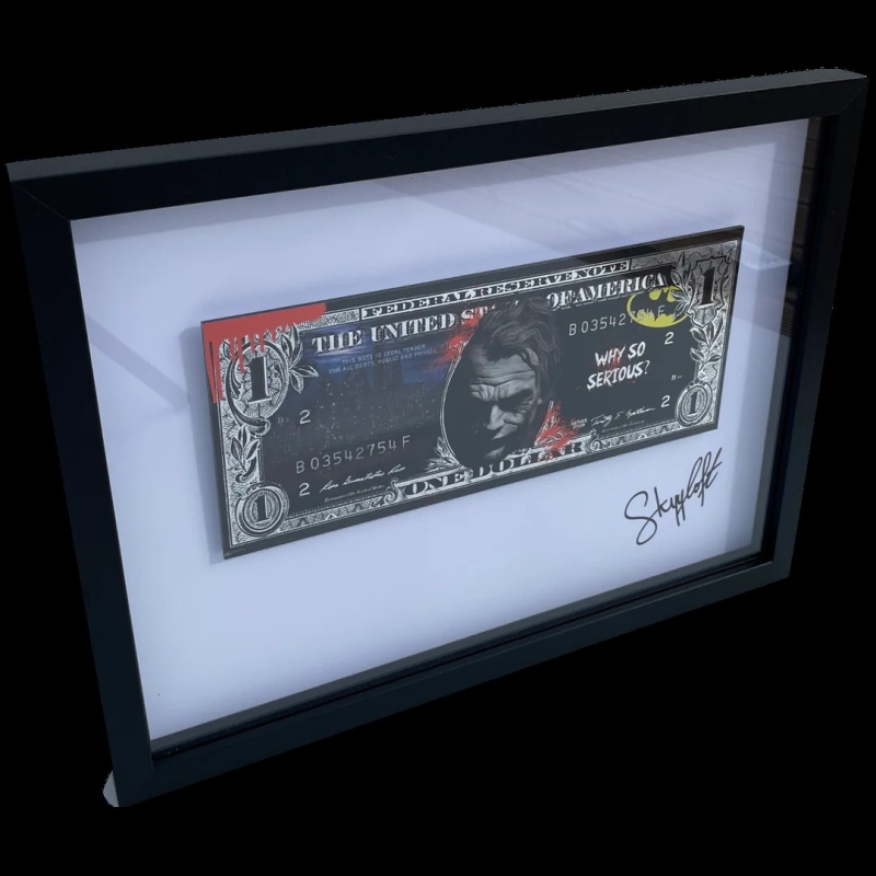Original: SKYLOFT | THE JOKER DOLLAR, inklusive Objektrahmen mit Museumsglas