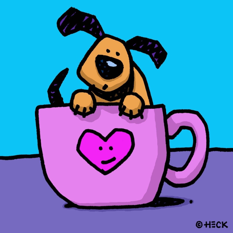 "Tea Pup" - Originalbild von Ed Heck