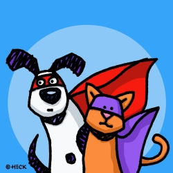 "The Caped Duo" - Originalbild von Ed Heck