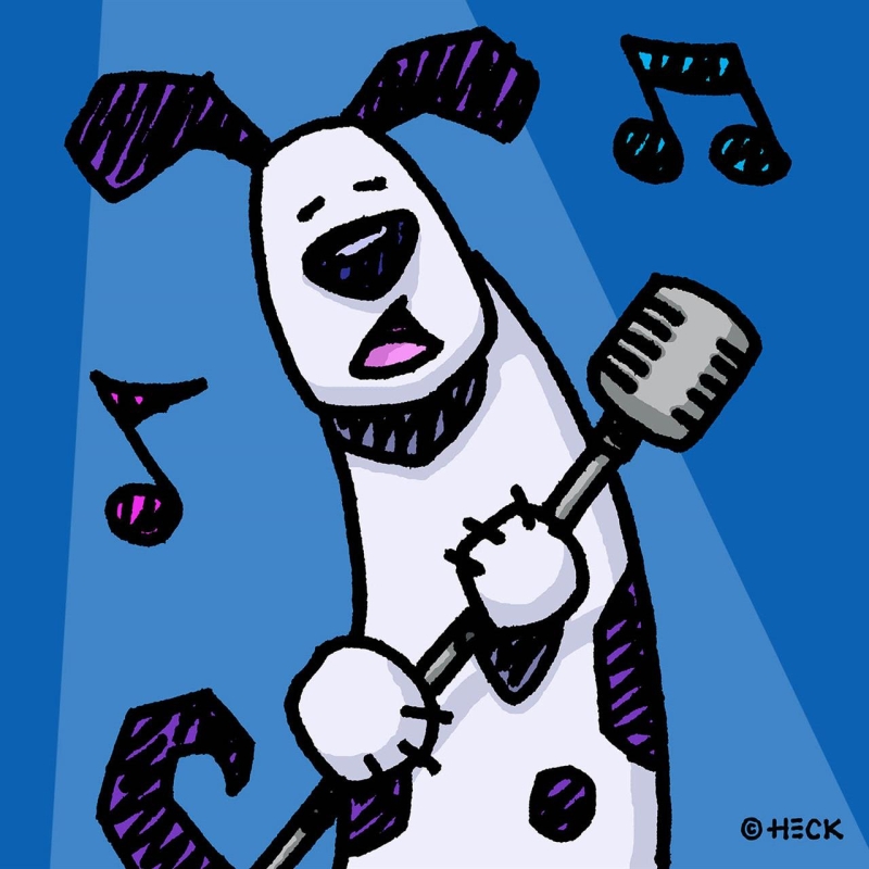"Jazzy Dog" - Originalbild von Ed Heck