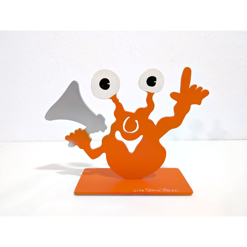 Patrick Preller Monsterkollege Megaphon Metallskulptur Monster