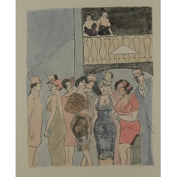 David Scheuer Original Lithographie limitiert, nummeriert und handsigniert "La Balcone"