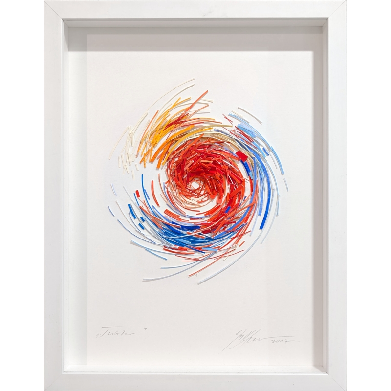 Original Papierkunst der Künstlerin Gabriele Mierzwa Twister 40x30cm