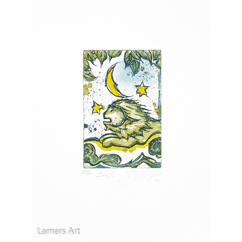 Original Kunst von Rüdiger Brassel "Löwe-1999" kaufen Sie Bilder des bekannten deutschen Künstlers