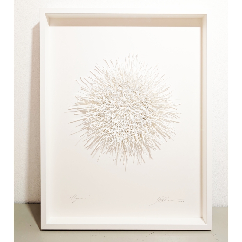 Organics weiß Original 3D Papierobjekt der Künstlerin Gabriele Mierzwa kaufen