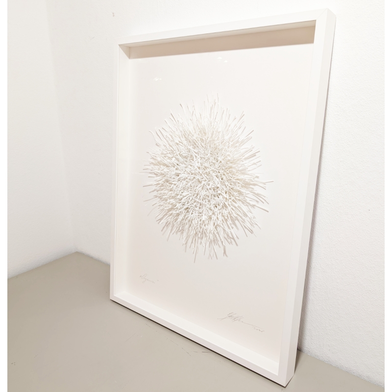 Organics weiß Original 3D Papierobjekt der Künstlerin Gabriele Mierzwa kaufen