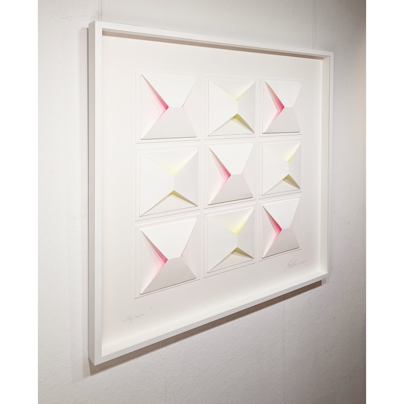 Gabriele Mierzwa "Reflexion" 100x100 - Original 3D Papierobjekt Preis: 4.640,00 €