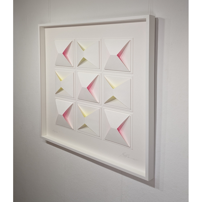 Gabriele Mierzwa "Reflexion" 100x100 - Original 3D Papierobjekt Preis: 4.640,00 €