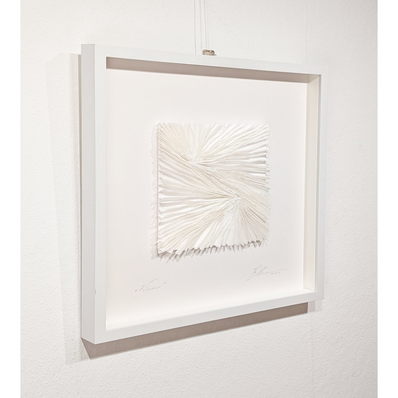 Gabriele Mierzwa "organics weiß" 50x50 - Original 3D Papierobjekt Preis: 1.990,00 €