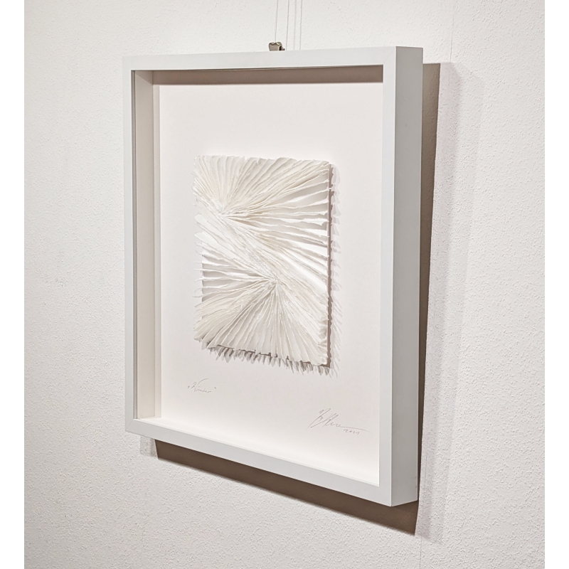 Gabriele Mierzwa "organics weiß" 50x50 - Original 3D Papierobjekt Preis: 1.990,00 €
