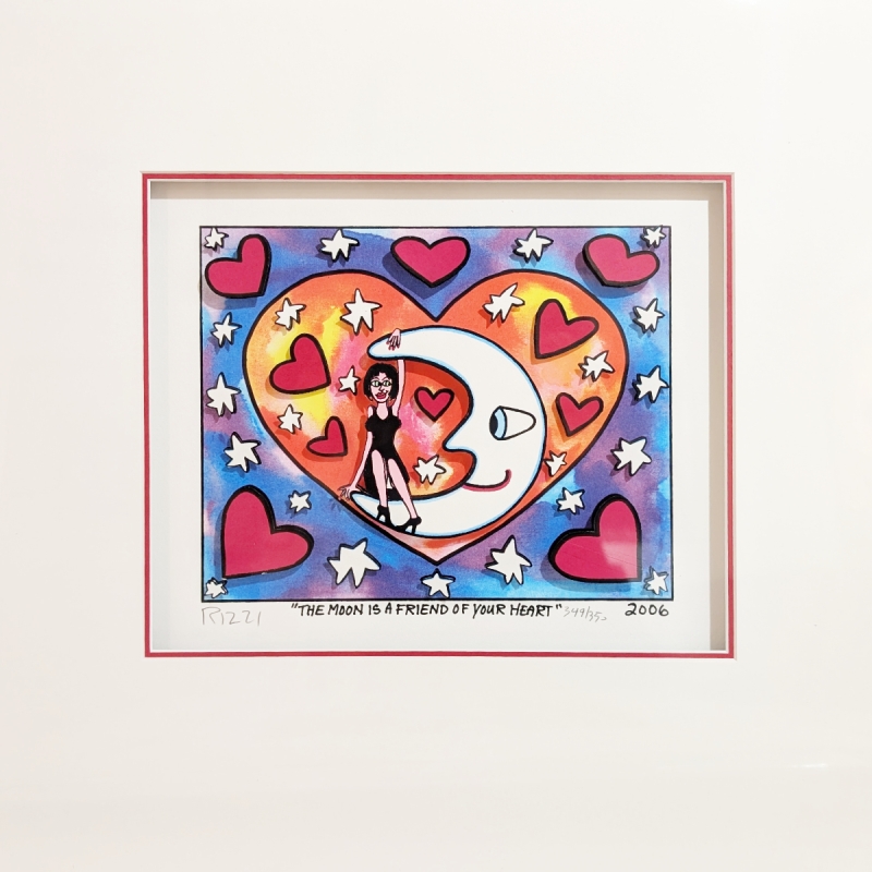 James Rizzi "THE MOON IS A FRIEND OF YOUR HEART" handsigniert mit "RIZZI" nummeriert mit 349/350