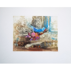 Nissan Engel "Improvisation I" Original Bild-Kunst