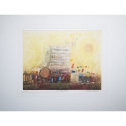 Nissan Engel "La foret II" Original Bild-Kunst