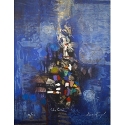 Nissan Engel "Nocturne" Original Bild-Kunst