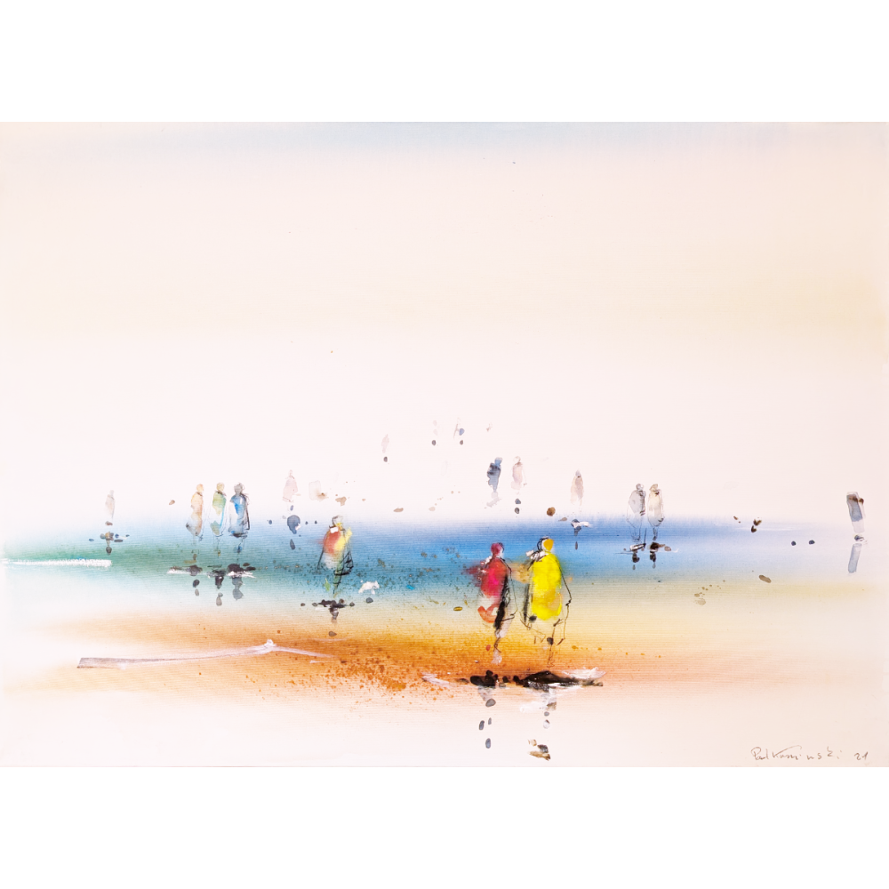 Gemälde Menschen im Watt 2 -2021- | Paul Kaminski Preis: 3.450,00 €