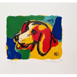 Michael Leu "Beach cat + smiling fish" Original Bild-Kunst