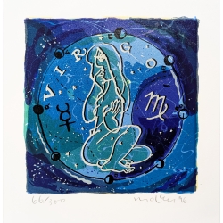 Michael Leu "Beach cat + smiling fish" Original Bild-Kunst