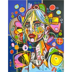 David Tollmann - "Deep Blue" (Handüberarbeitet) inkl. Rahmen