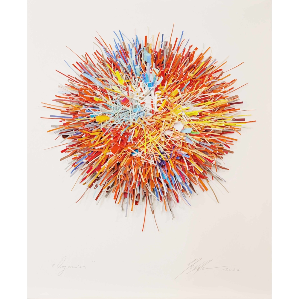 Gabriele Mierzwa "Organics" (rot-gelb) 50x40 - Original 3D Papierobjekt Preis: 1.820,00 €