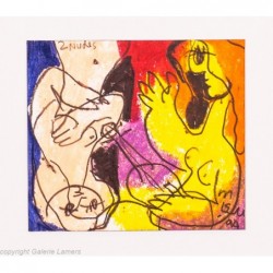 Original Kunst von Michael Leu "2 nudes" kaufen Sie Bilder des bekannten amerikanischen Künstlers