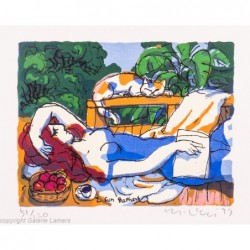 Original Kunst von Michael Leu "2 sun bathers" kaufen Sie Bilder des bekannten amerikanischen Künstlers